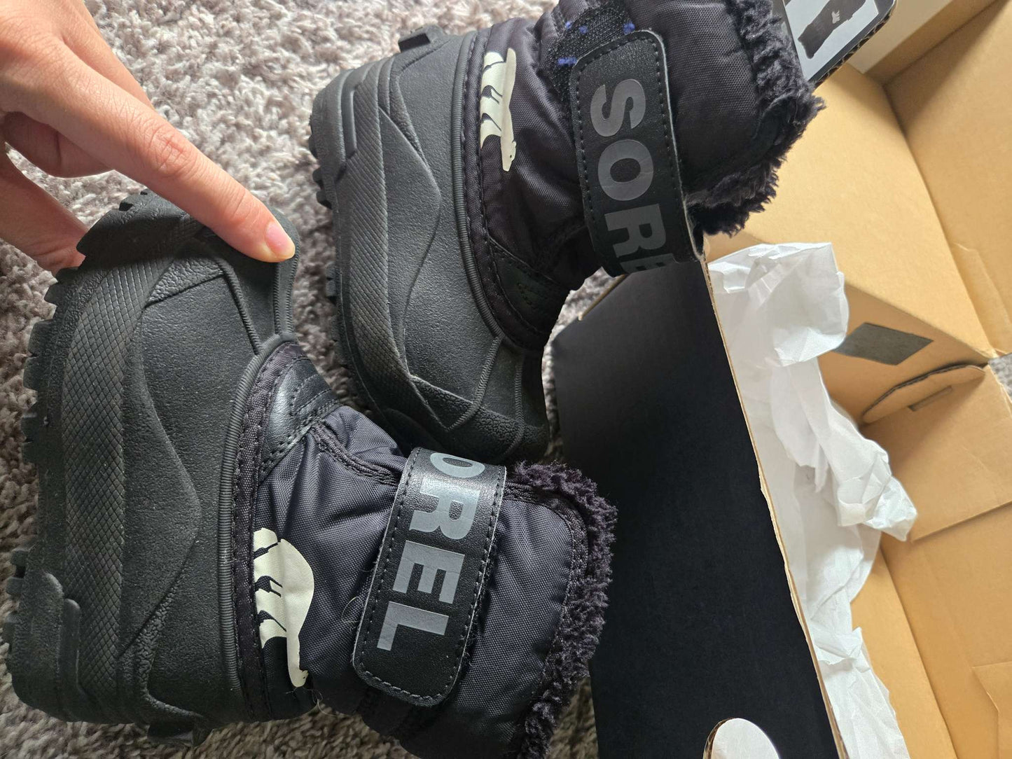 Sorel Snow Commander Black Winter Boots 10T, Shoes 10 (Toddler:2-4yr)
