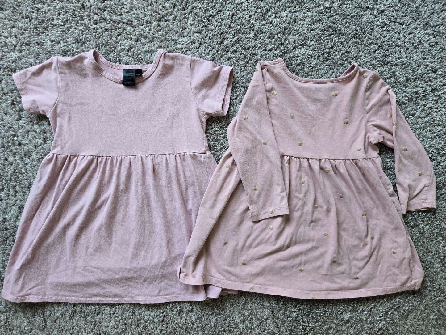 2 Pink Dresses - Wooly Doodle and H&M, Kids 3T