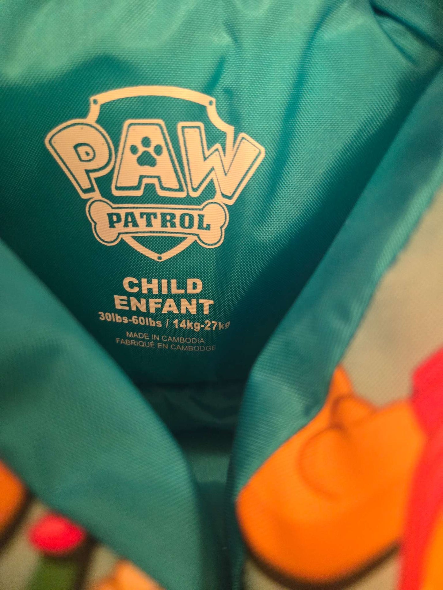 Paw Patrol Life Jacket 30-60Lbs