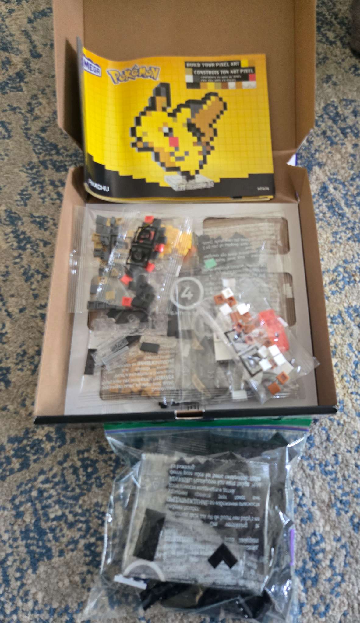 MEGA Pokemon Action Figure Building Set, Pikachu with 400 Pieces and Pixel Retro Style, for Table or Wall Decor, Build & Display Toy for Collectors - Retails $21+