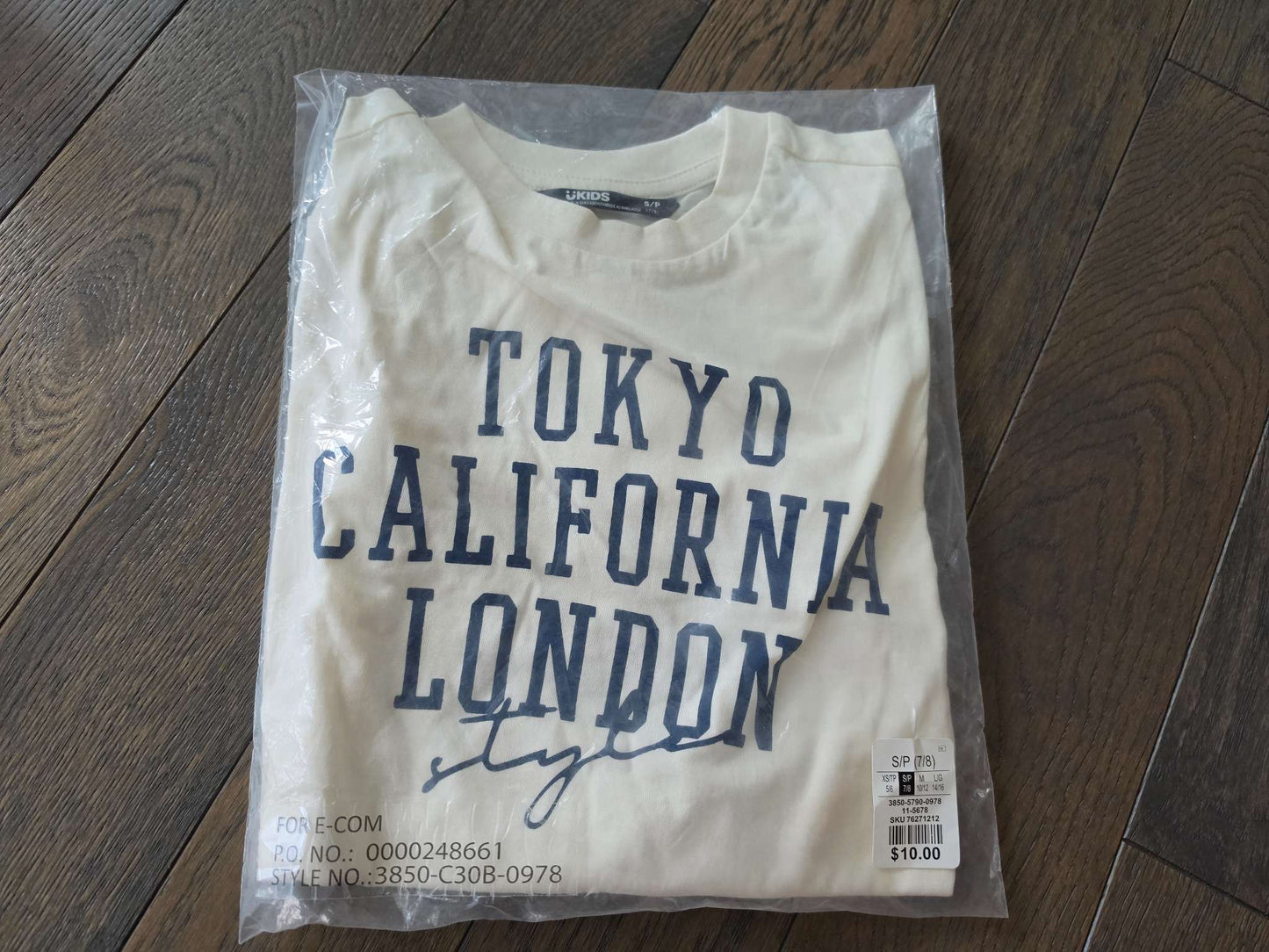 Urban Kids T shirt Tokyo London California 7/8, Kids 7