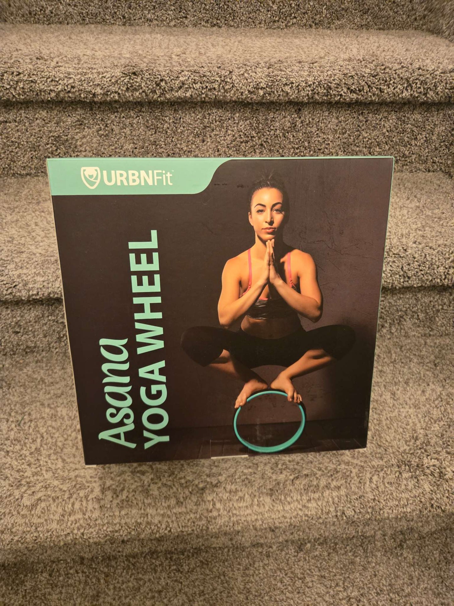 URBNFit Yoga Wheel - Stationary Prop for Wheel Pose - Back Roller for Stretching, Flexibility, Backbends & Inversions