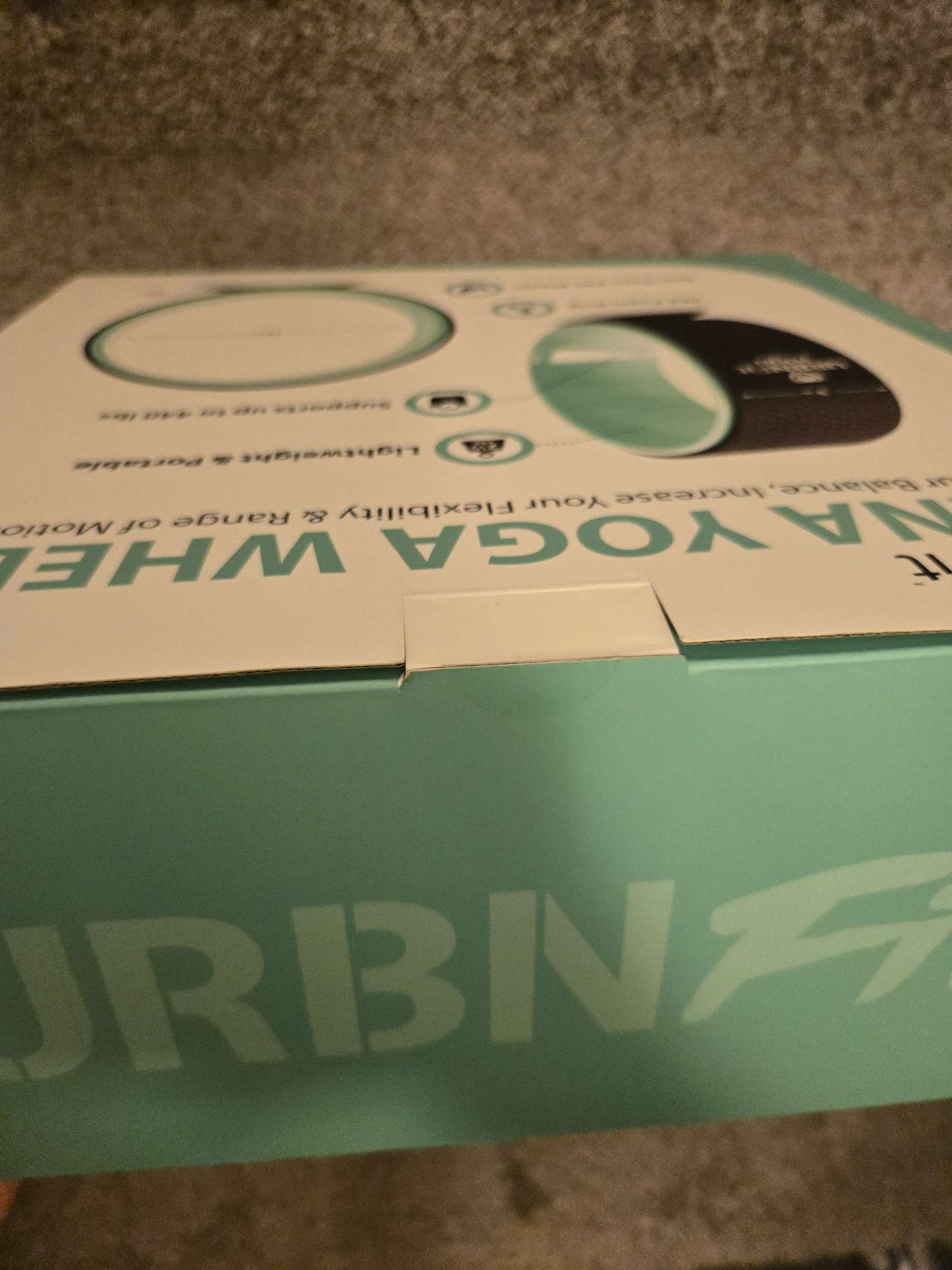URBNFit Yoga Wheel - Stationary Prop for Wheel Pose - Back Roller for Stretching, Flexibility, Backbends & Inversions