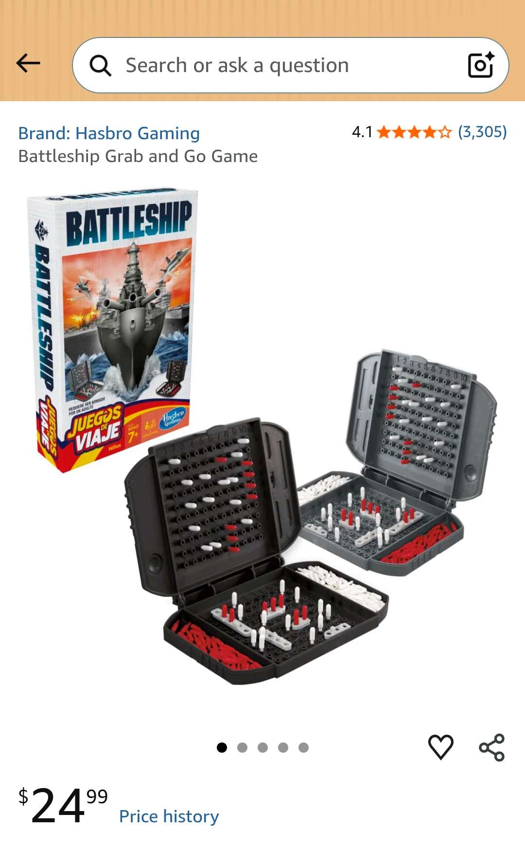 Battleship Grab and Go Game