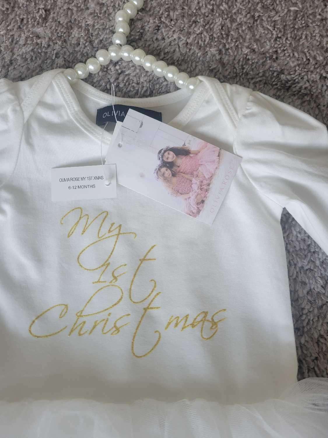 Olivia Rose My First Christmas Tutu Dress -6-12 month (Retails for over $49)