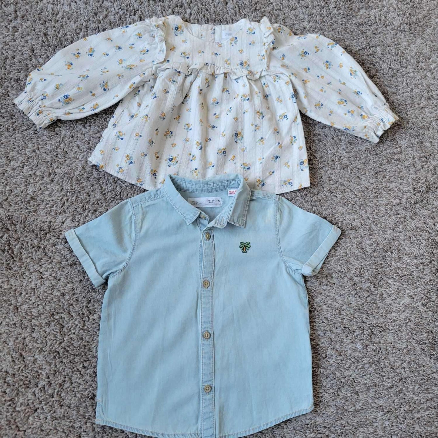 EUC 2 Zara tops bundle 18-24 months, Kids 24 Month (18-24M)
