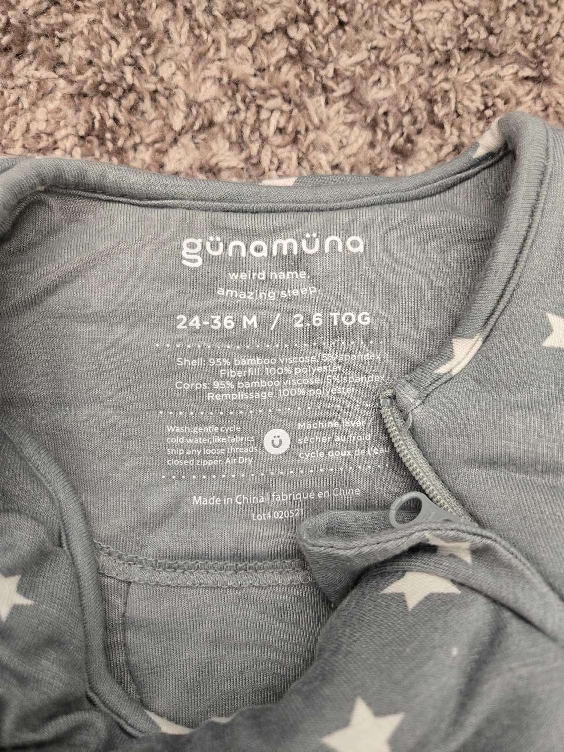 Gunamuna Sleep Sack 24-36mons 2.6 TOG - Retail $75.99, 2T, 3T & 4T+