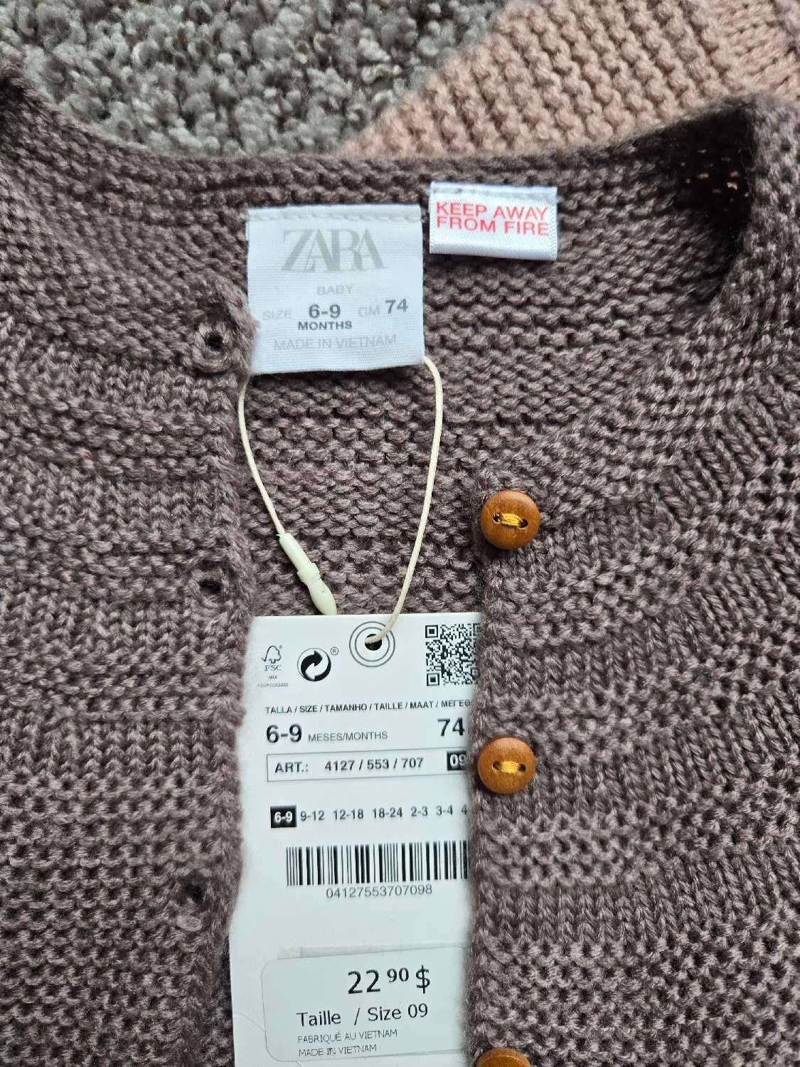 2 Zara Cardigan 6-9 months, Kids 9 Month (6-9M)