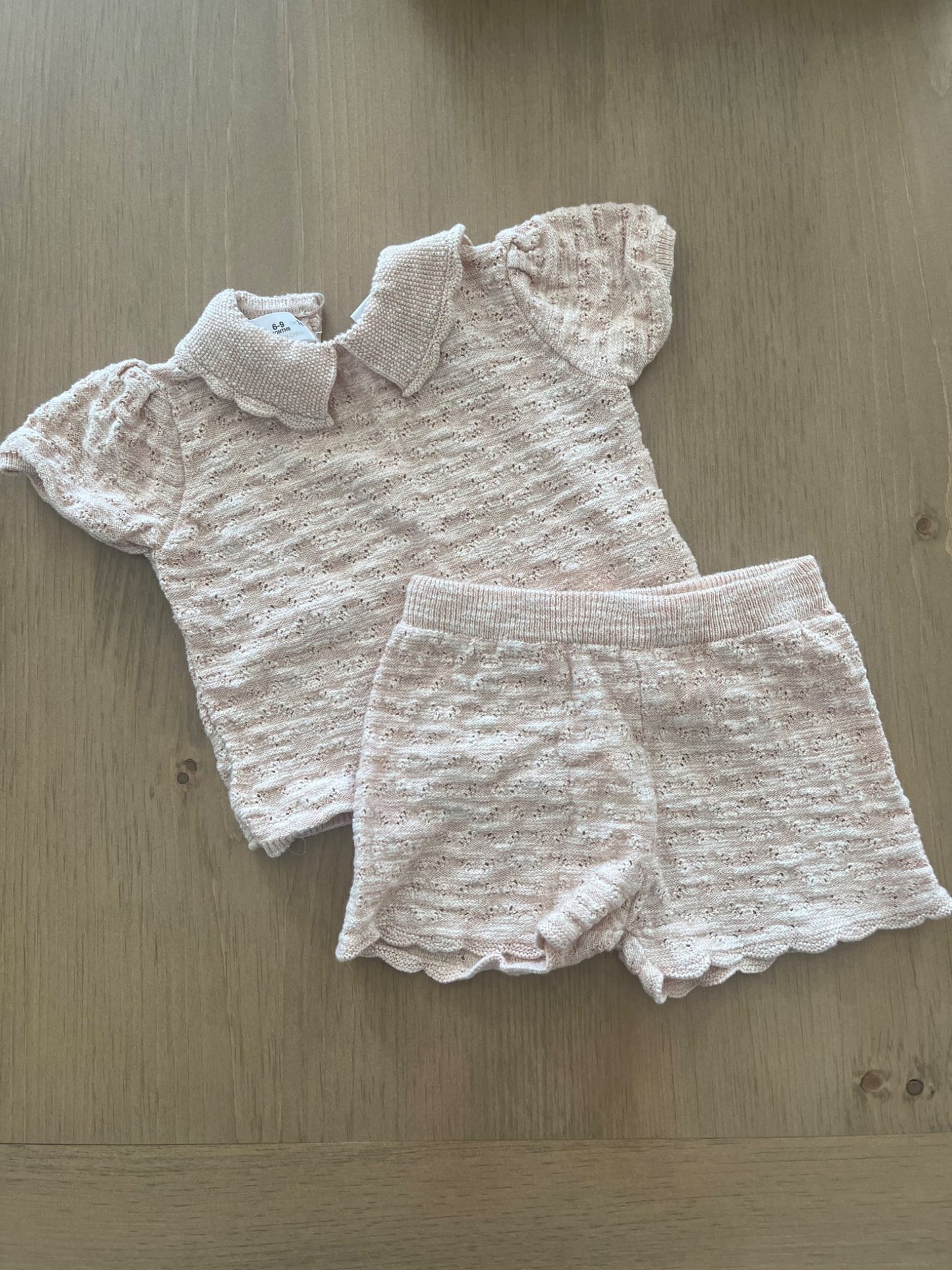 Zara Baby Girl Knit Polo Set , Kids 9 Month (6-9M)