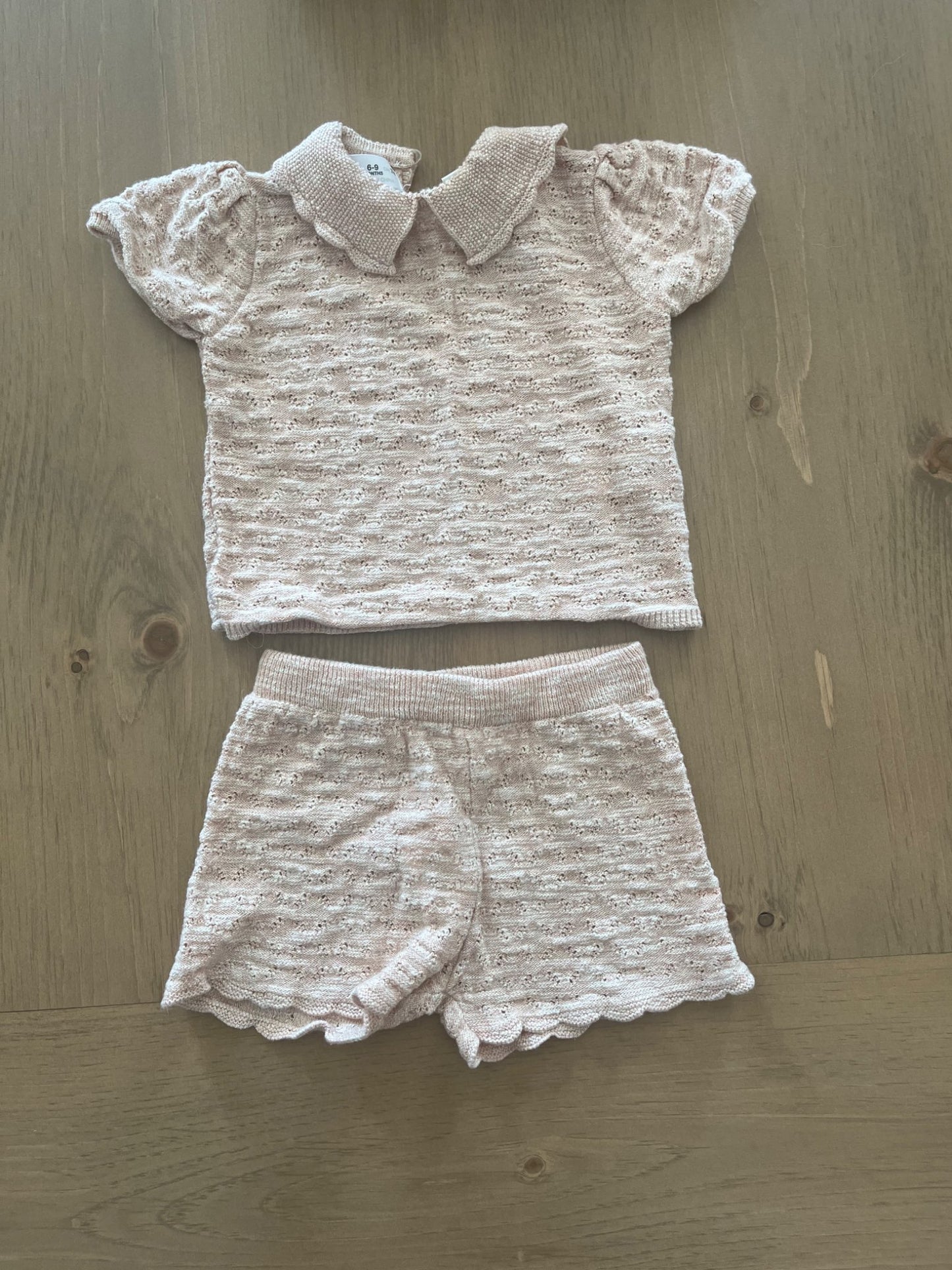 Zara Baby Girl Knit Polo Set , Kids 9 Month (6-9M)