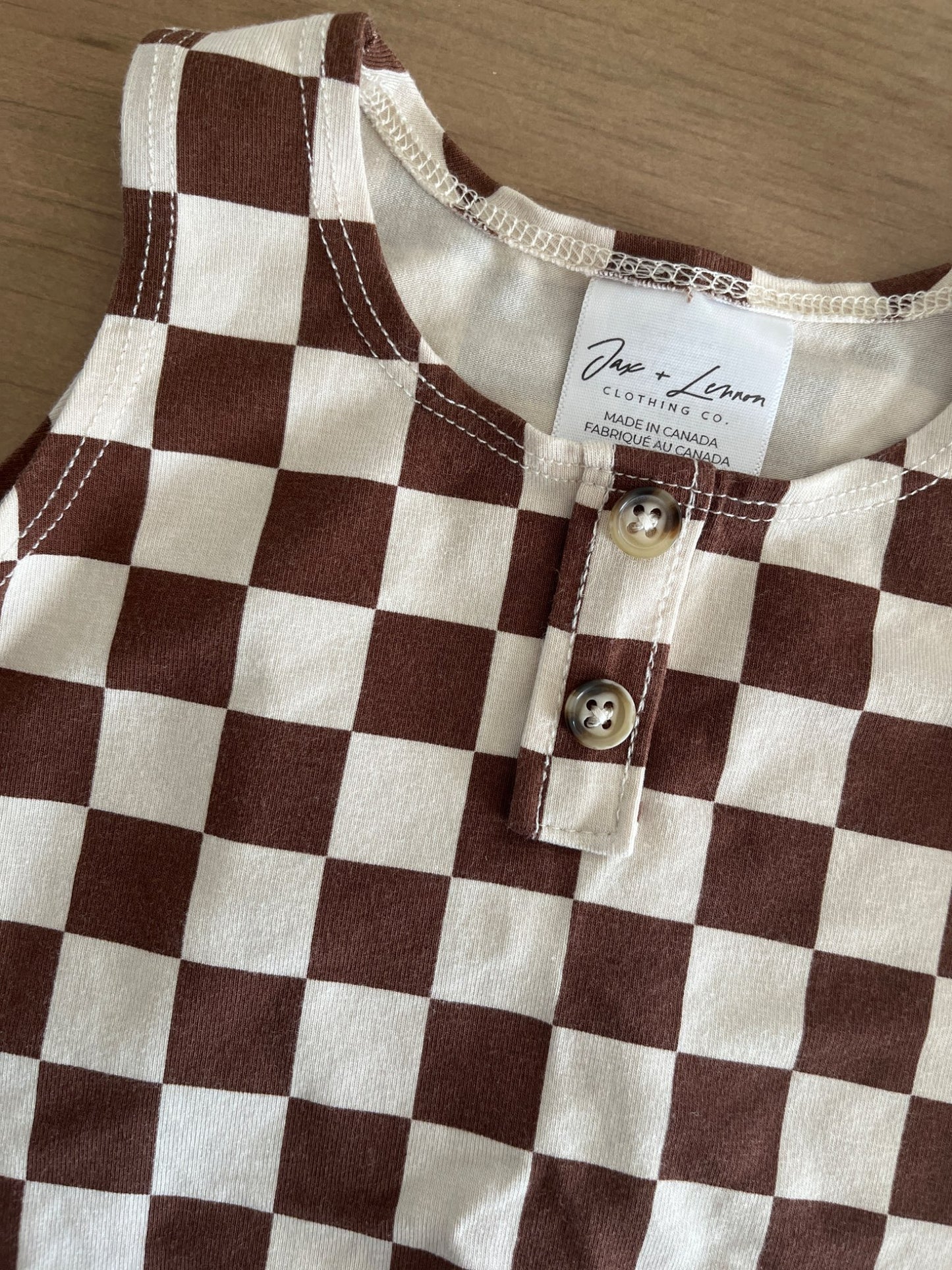 Jax + Lennon Sleeveless Romper , Kids 12 Month (9-12M)