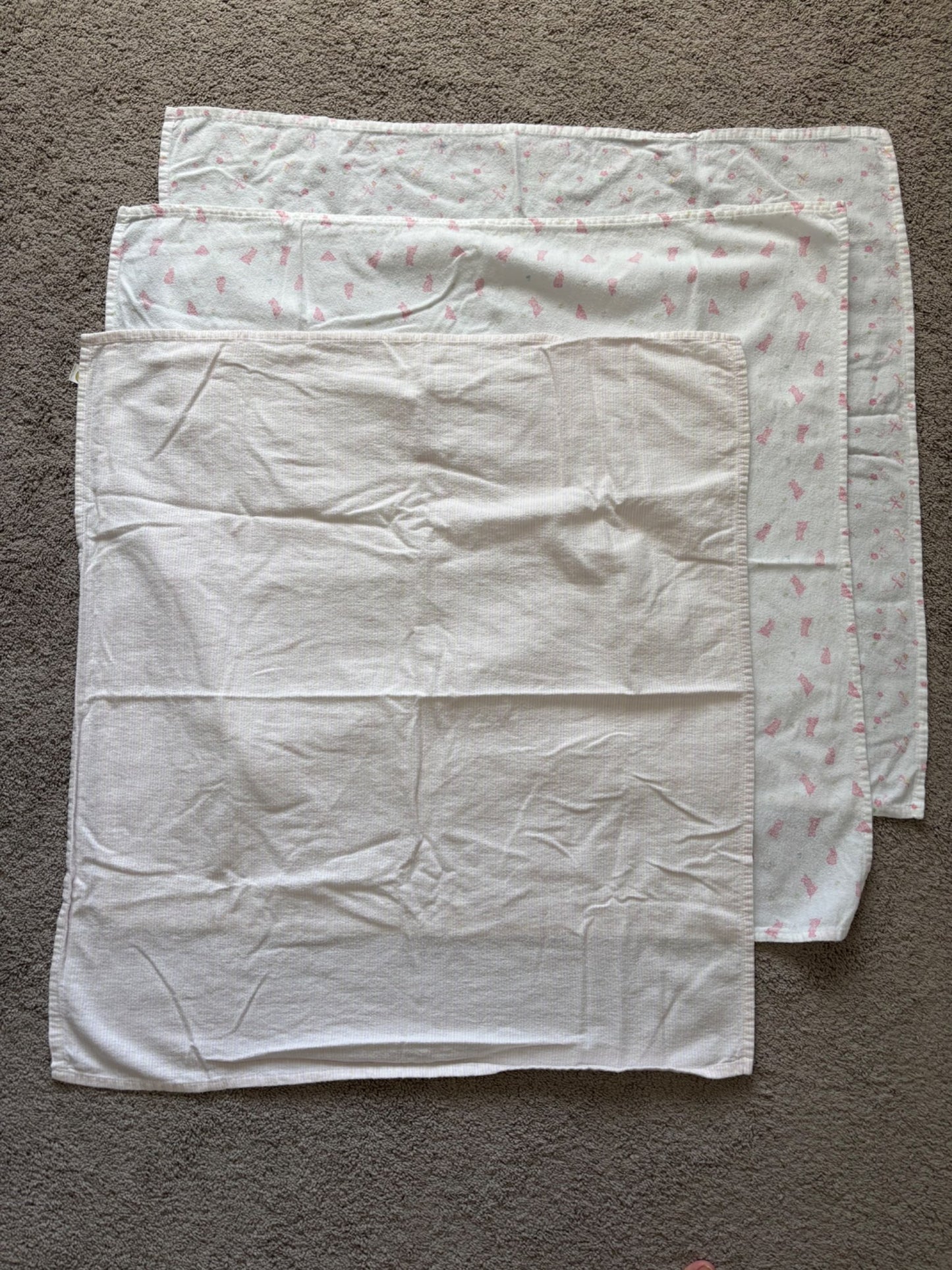 Pink receiving blankets