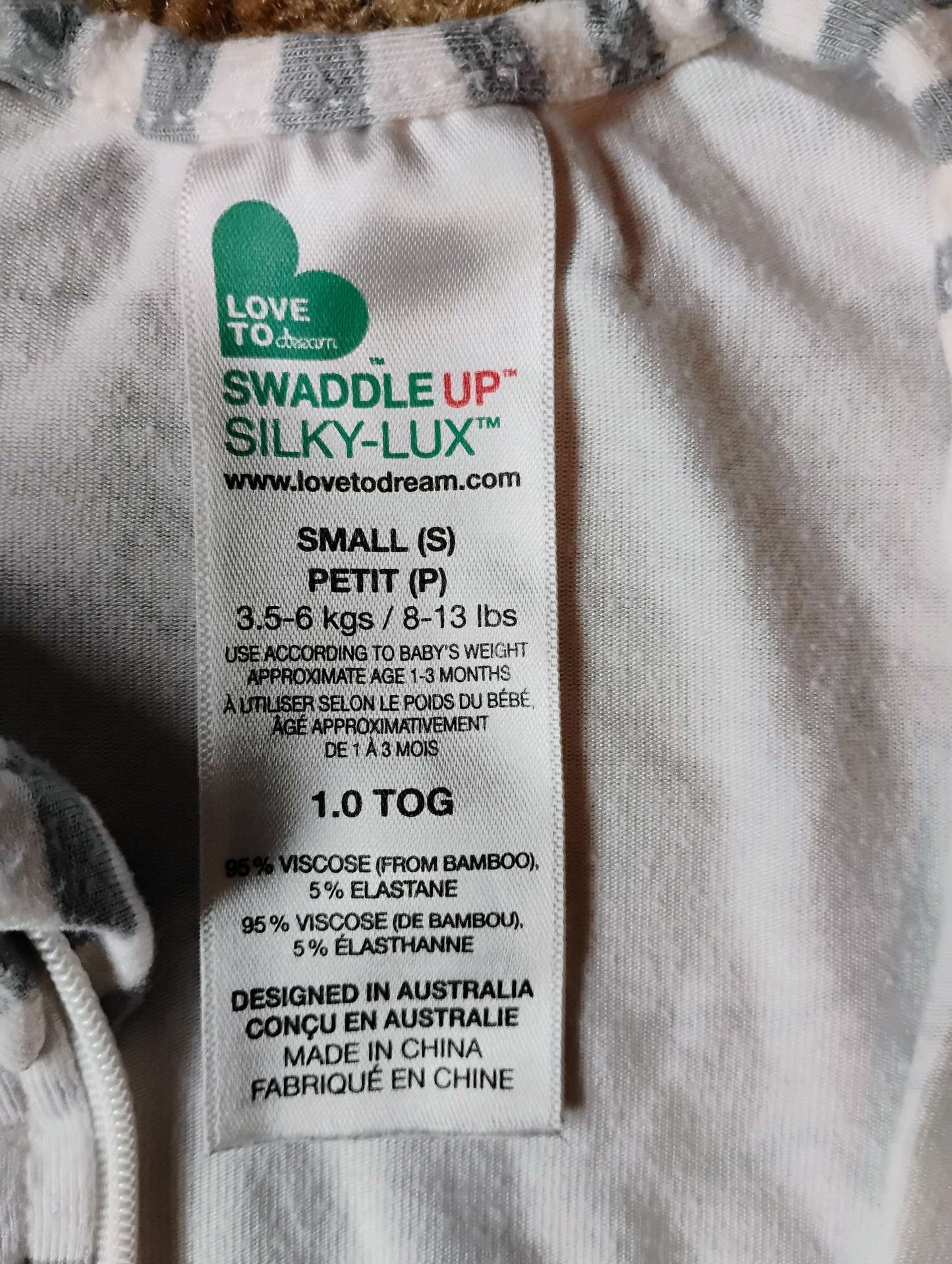 2 Love to dream arms up swaddles, bamboo, small 0-3m, 0-6 Months (Small)