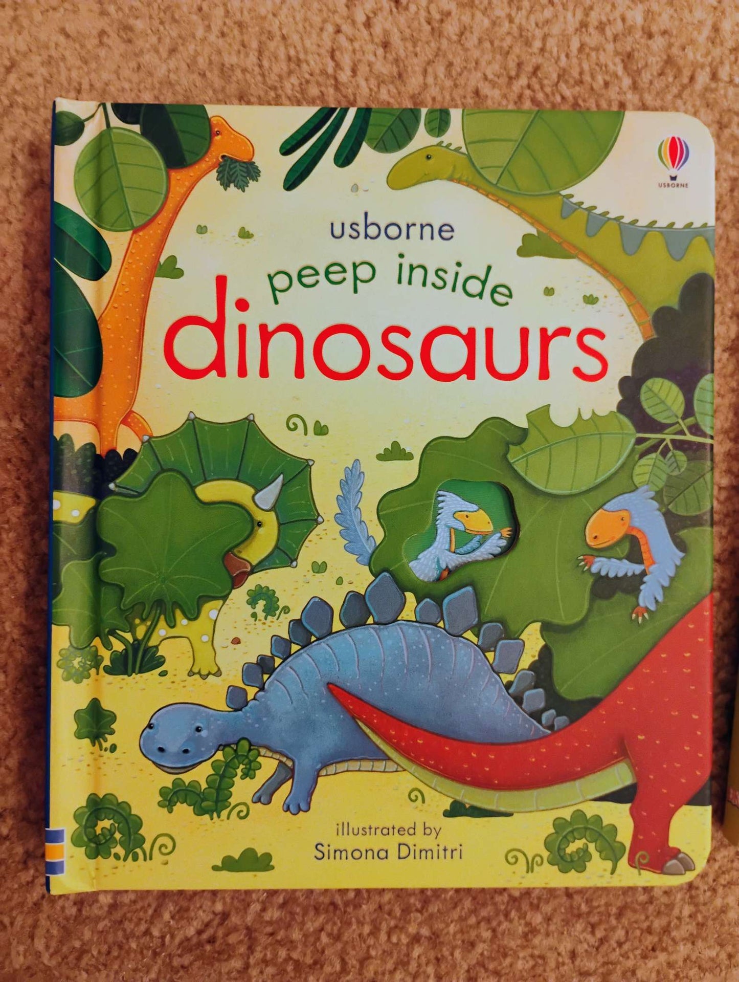 Usborne peek inside dinosaur and feelings book bundle