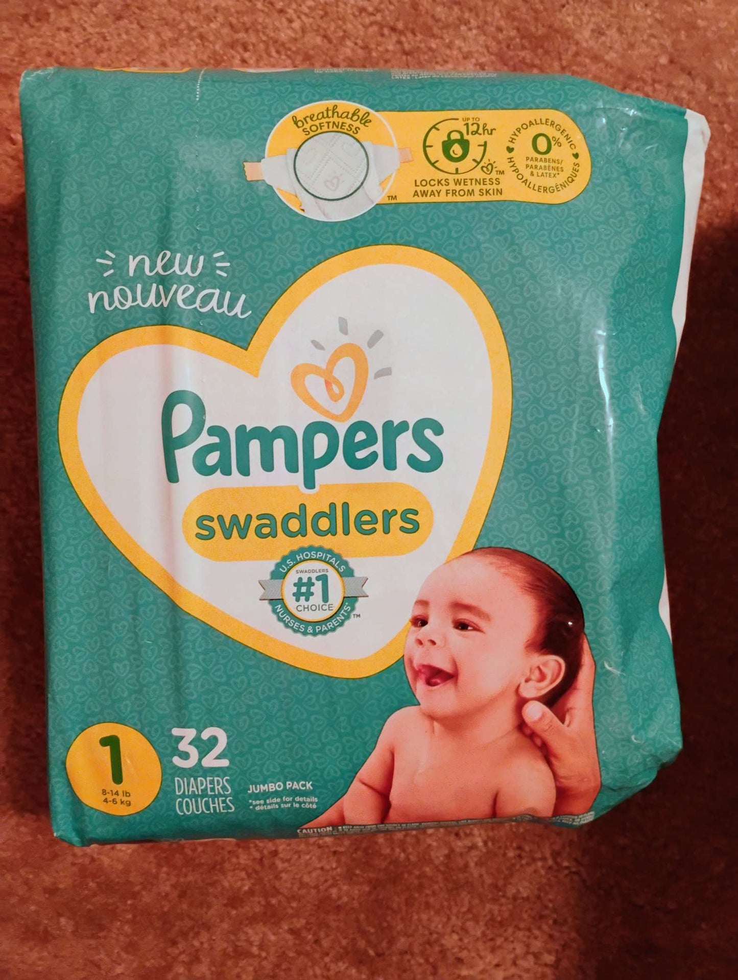 Pampers swaddles size 1