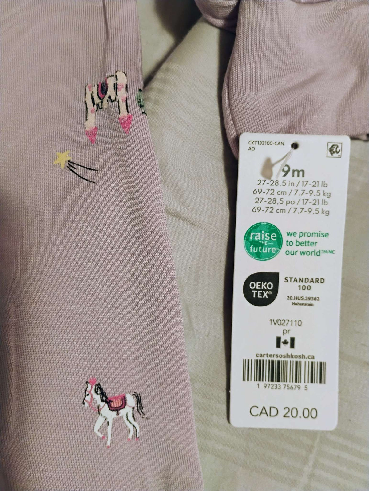 Carter's purely soft 9m fairy tale sleeper NWT, Kids 9 Month (6-9M)