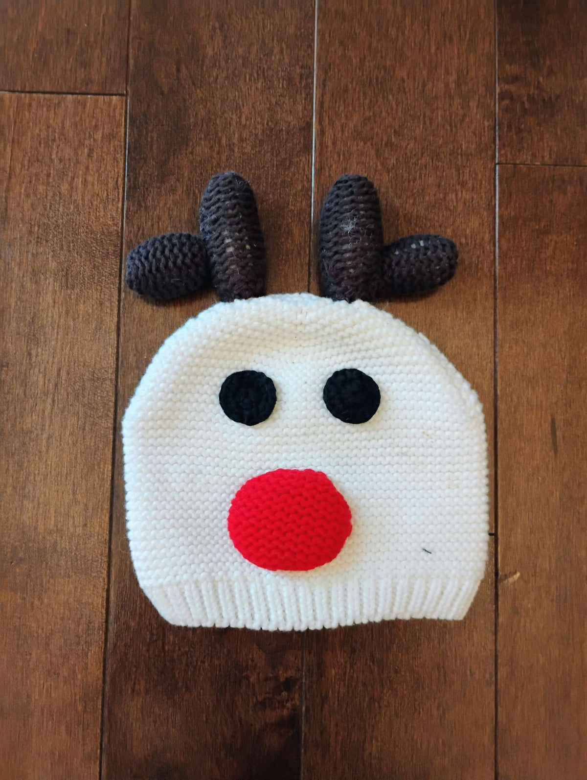 Reindeer baby winter hat toque one size, Kids 9 Month (6-9M)