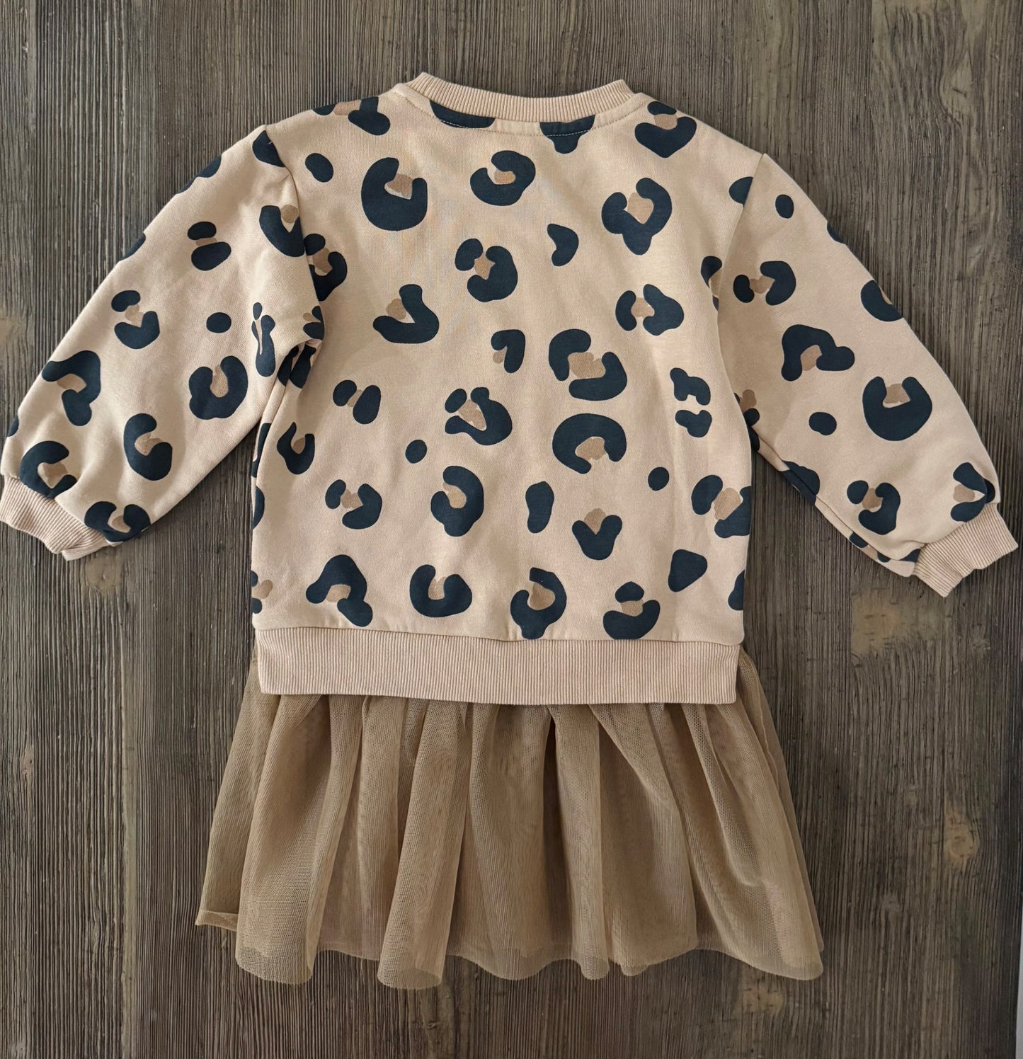 Leopard Dress With Tulle Skirt, Kids 2T