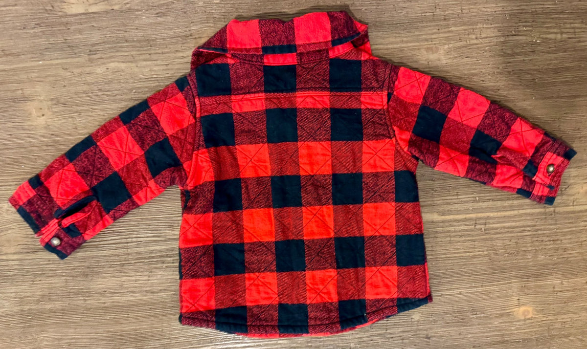 Buffalo Plaid Quilted Shirt, Kids 12 Month (9-12M)
