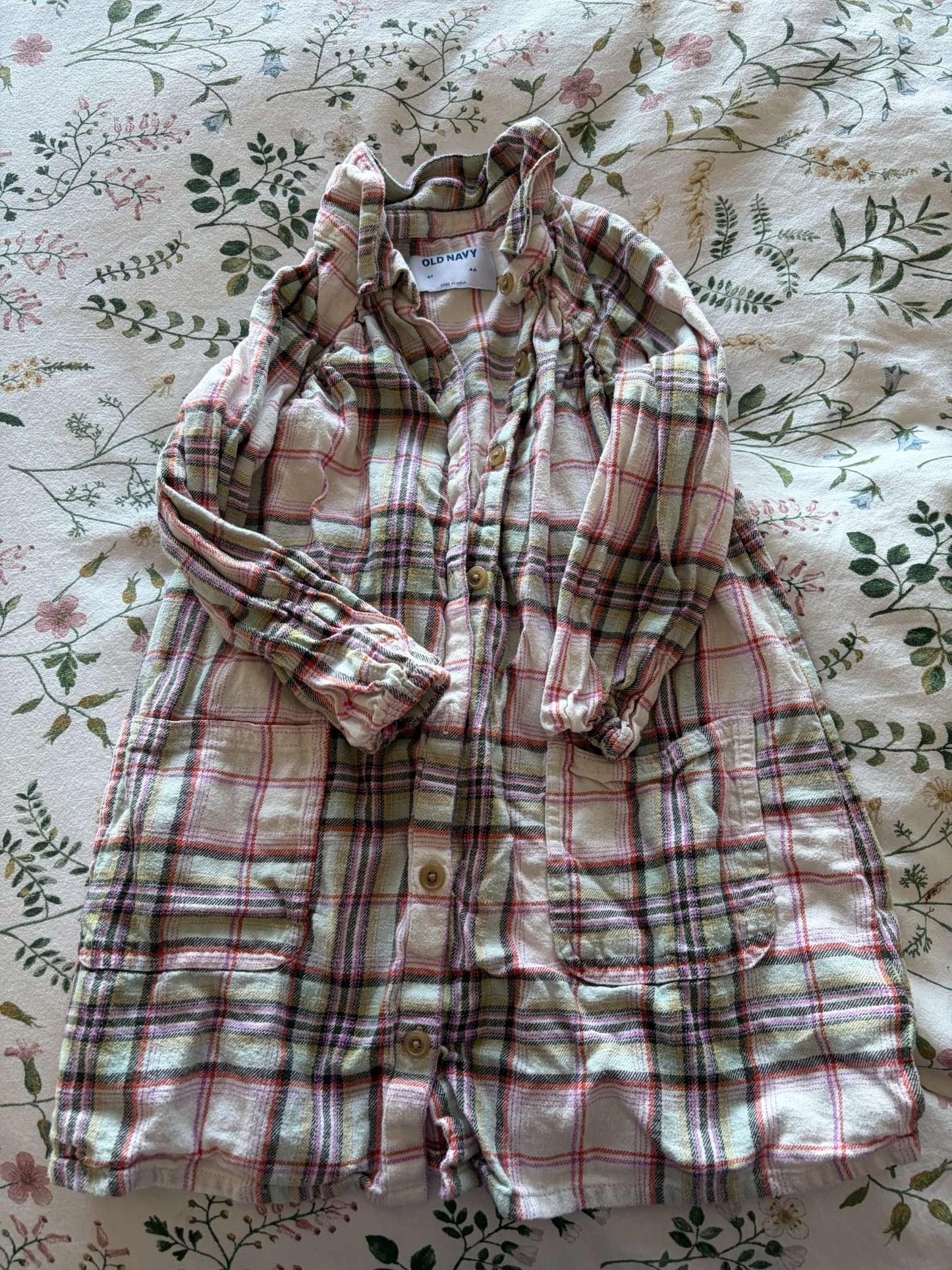 Flannel Dress, Kids 4/4T