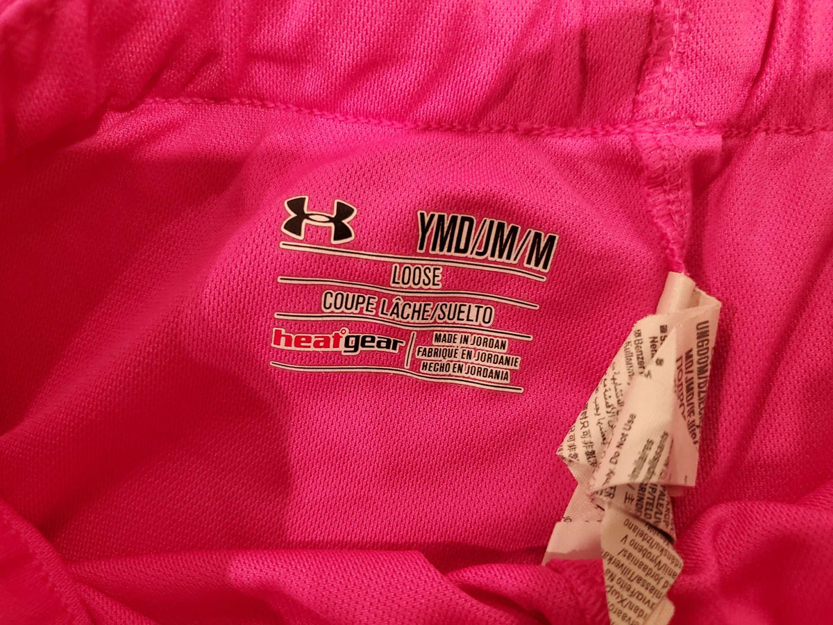 Under Armour Girls Pink Shorts - Size Youth Med, Kids 10