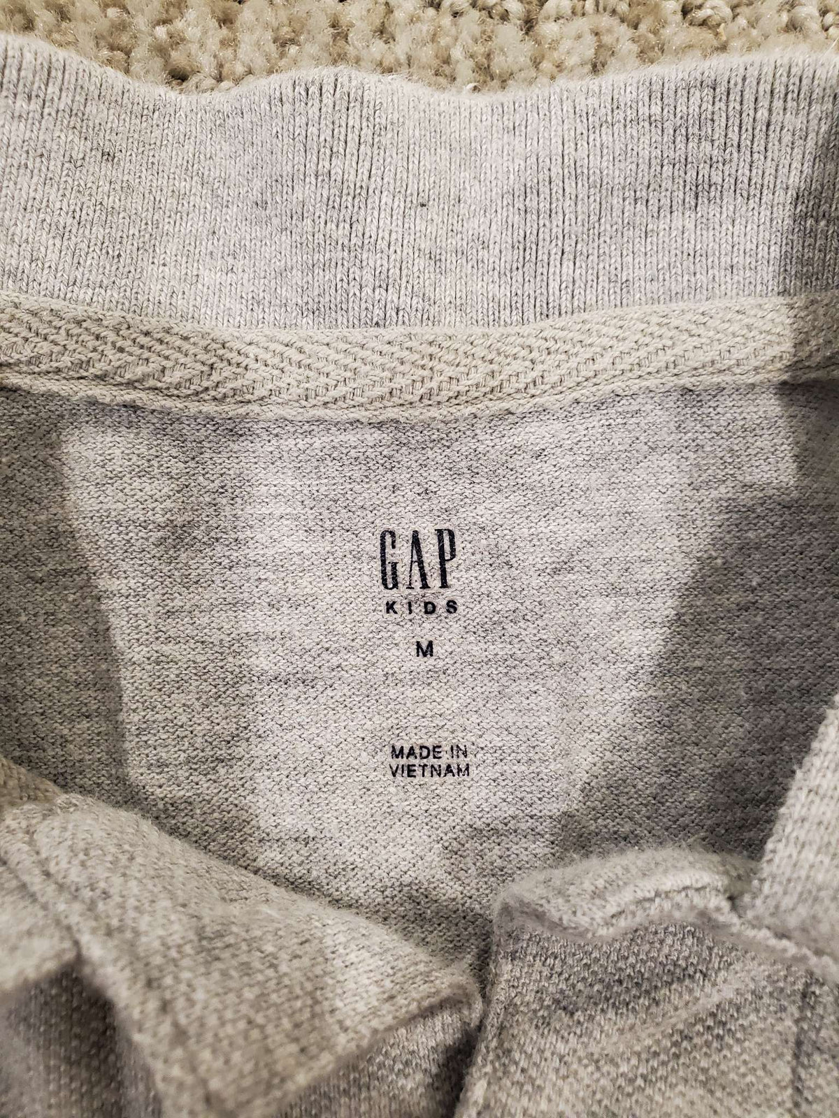 Gap - Boys Grey Collared Polo - Size 8, Kids 7 & 8