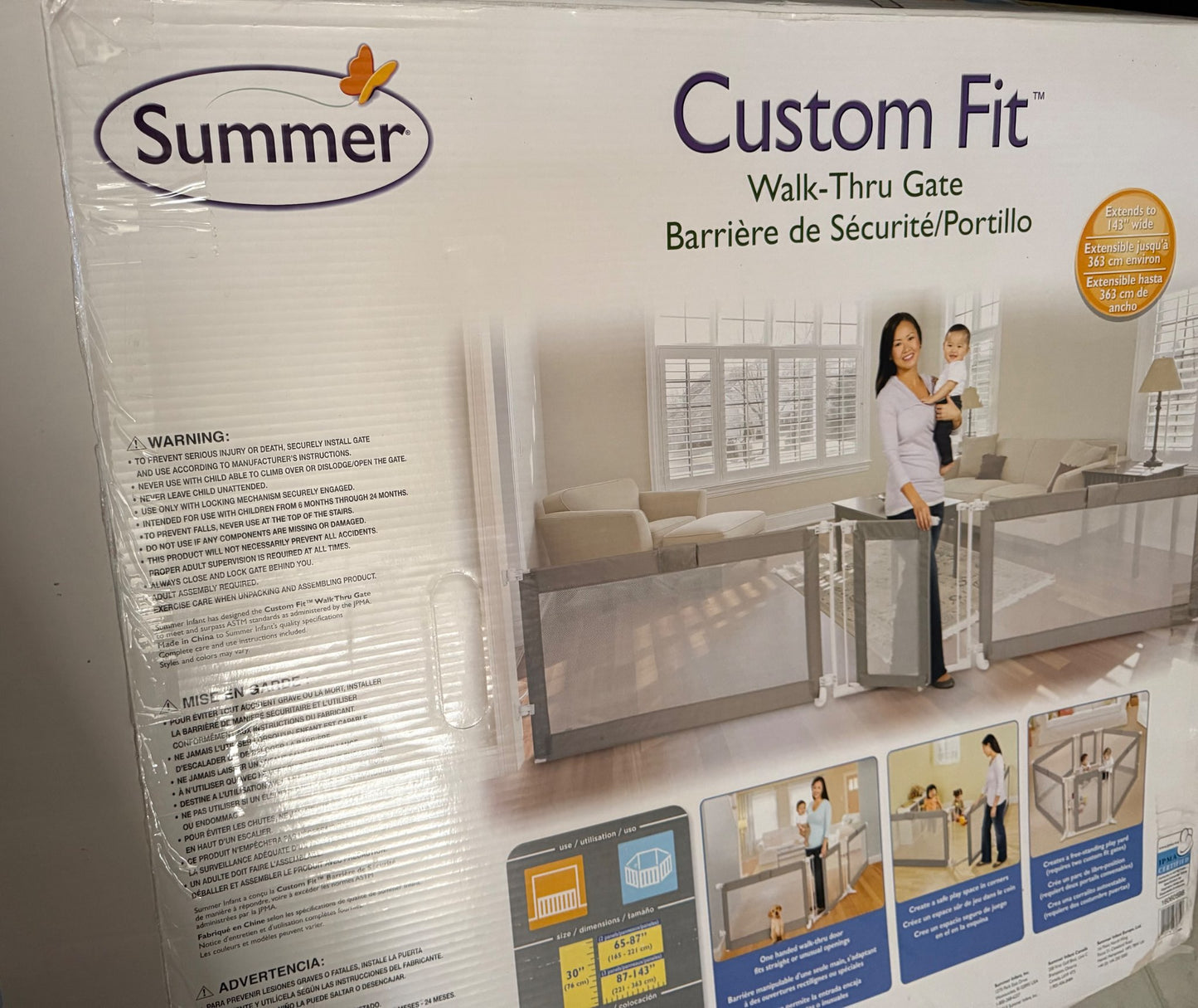 Summer Infant Custom Fit Walk Through Baby Gate