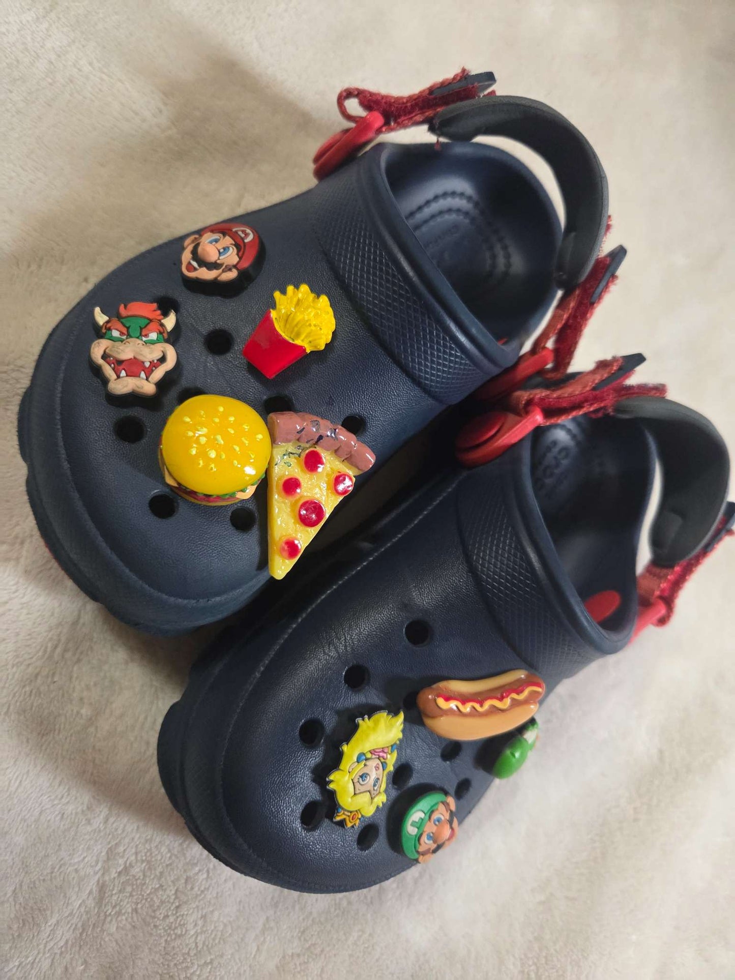 Crocs-Navy size 10, adjustable strap (Retails $30), Shoes 10 (Toddler:2-4yr)