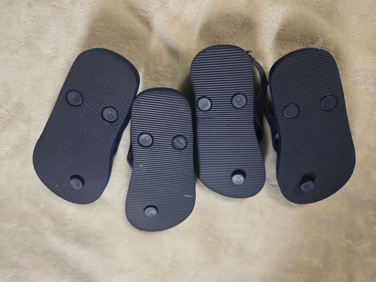 2Toddler flip-flops with ankle strap, Shoes 7.5 (Toddler:2-4yr)