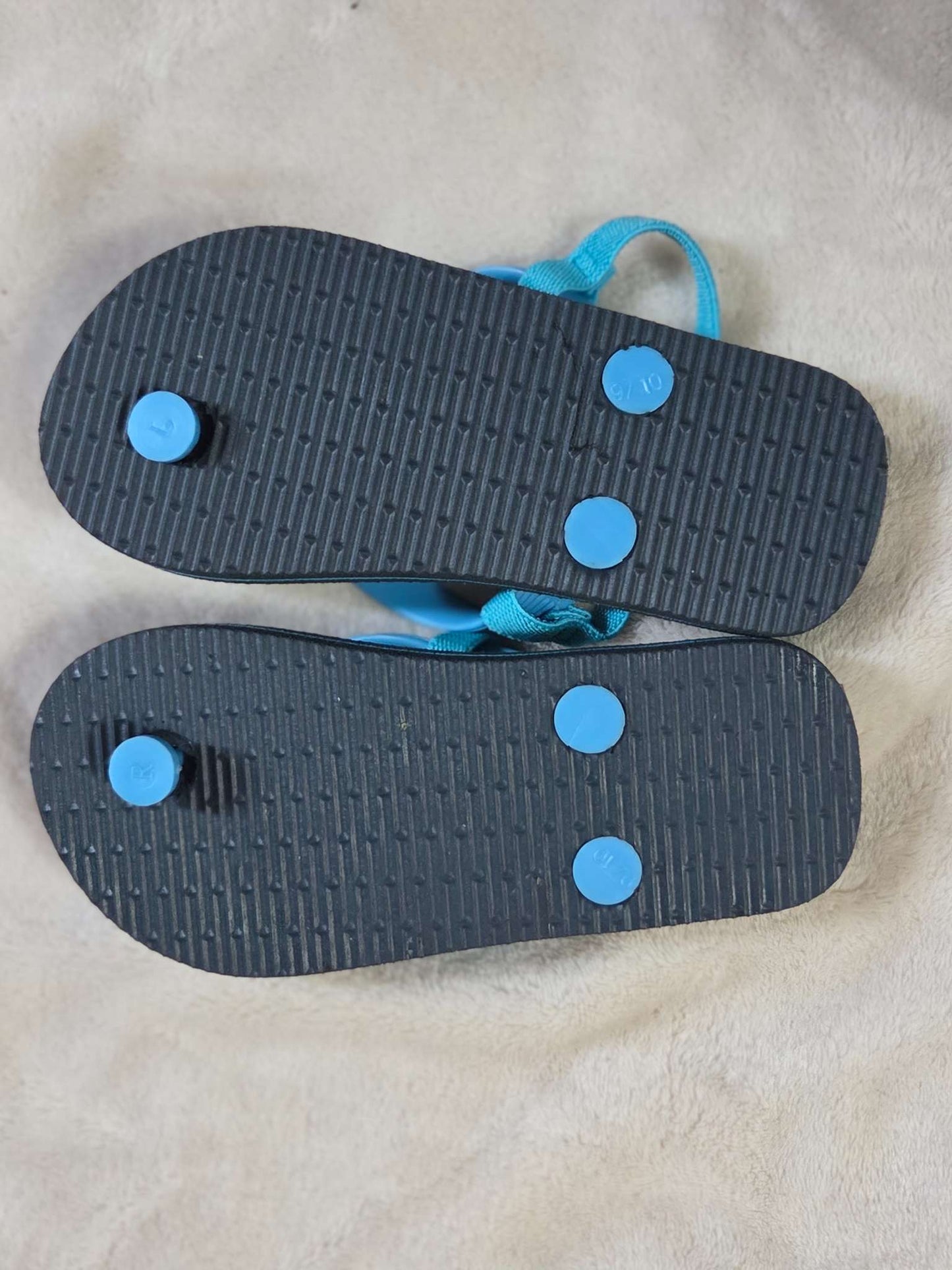 Toddler boy flip-flops dino design with ankle strap, Shoes 9.5 (Toddler:2-4yr)