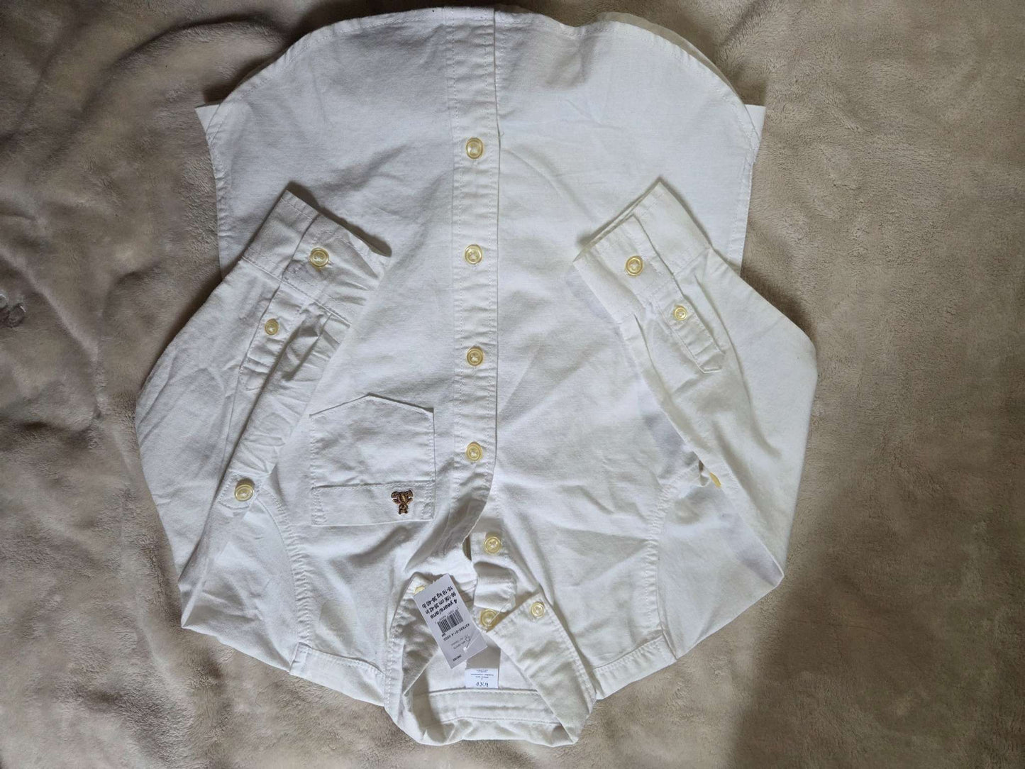 Baby Gap Linen-Cotton Off-White Collar/Button Shirt 4T, Kids 4/4T
