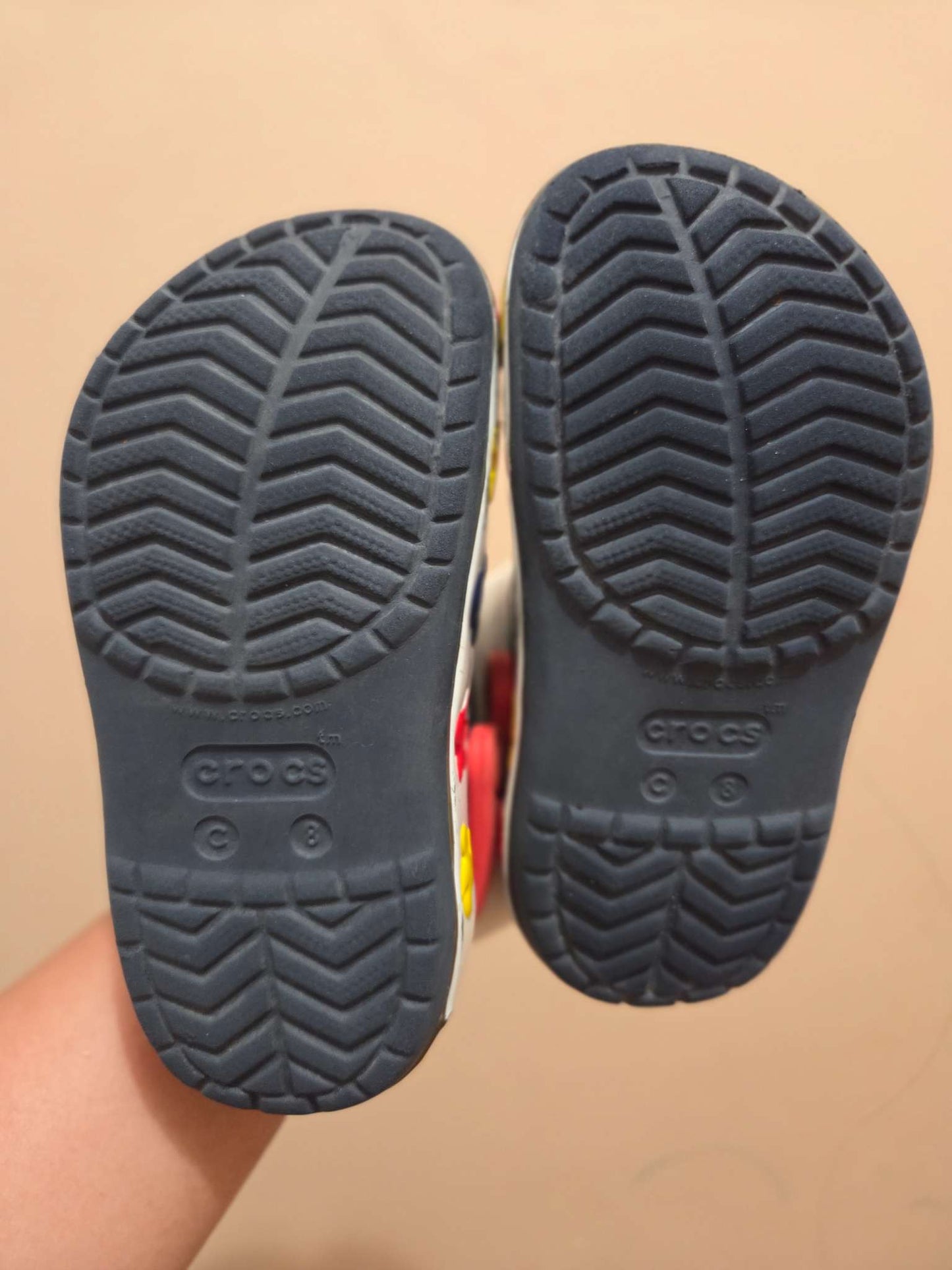 Crocs Mickey mouse (Disney) Light up shoes, Navy, size 8 (SRP 64.99), Shoes 8 (Toddler:2-4yr)
