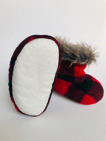 Indigo Baby Plaid Booties, Shoes 4 (Baby: 0-12 mth)