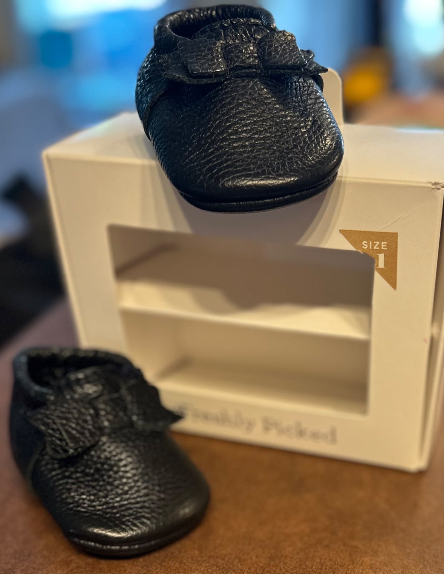 Freshly Picked Bow Moccasins , Shoes 1 (Baby: 0-12 mth)