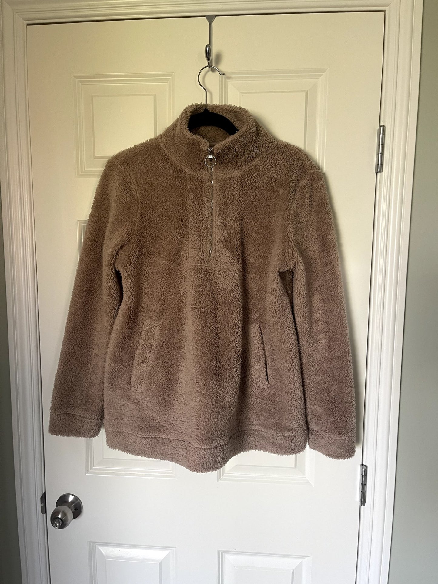 Thyme Maternity Sherpa 3/4 Zip, Maternity M (8-10)