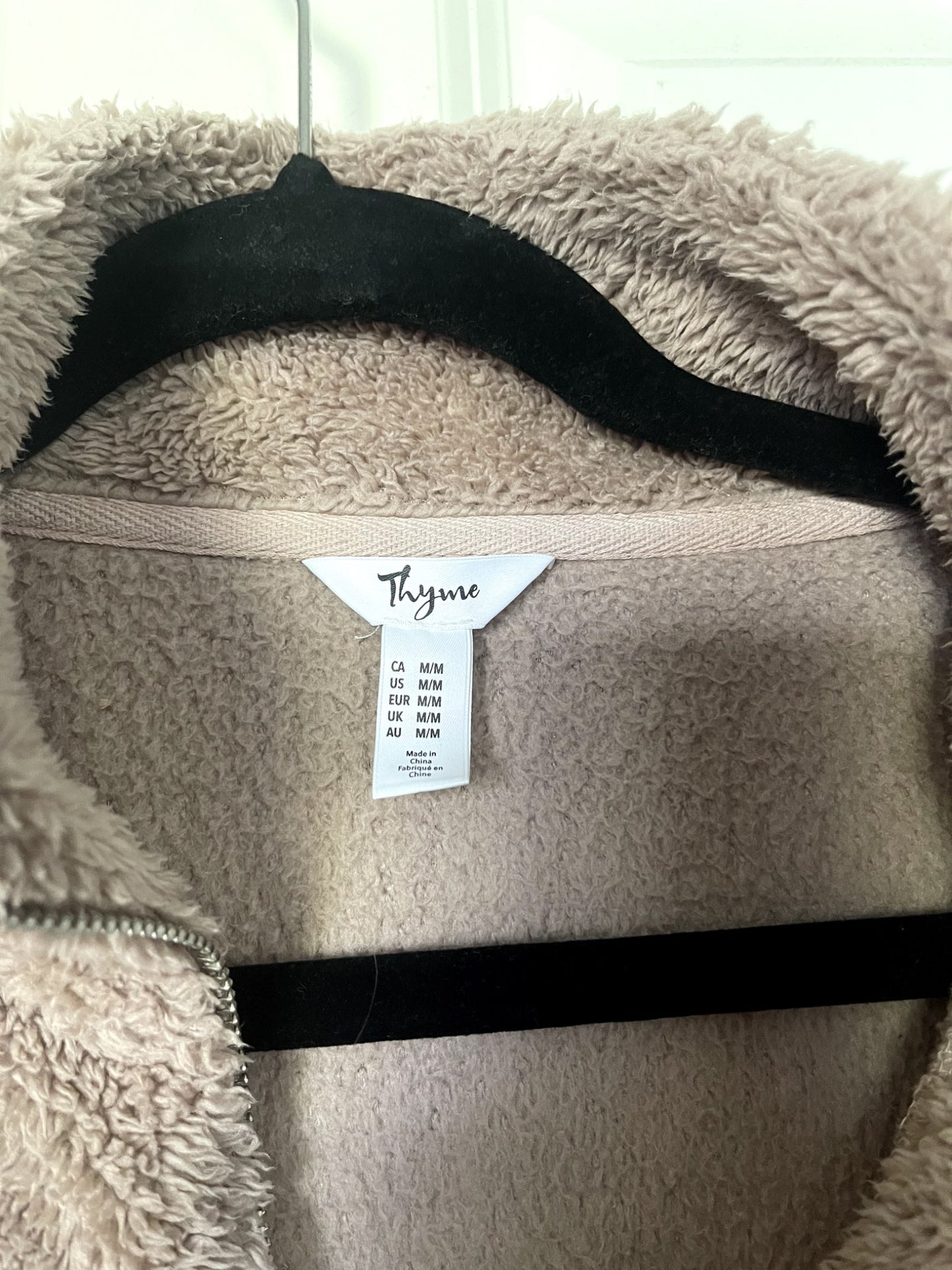 Thyme Maternity Sherpa 3/4 Zip, Maternity M (8-10)