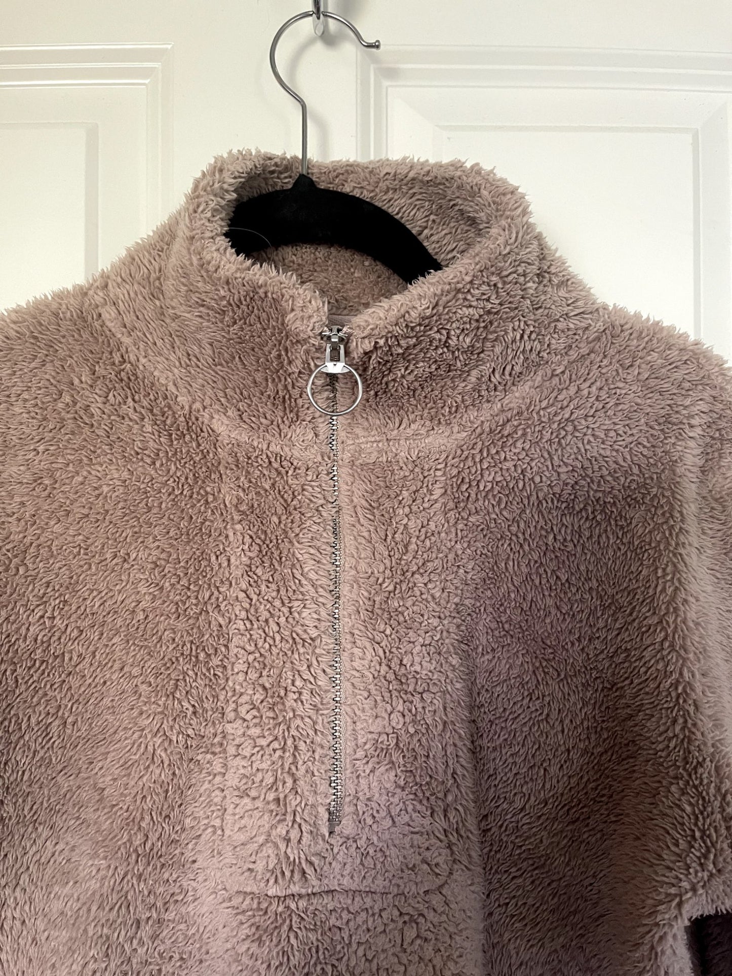 Thyme Maternity Sherpa 3/4 Zip, Maternity M (8-10)