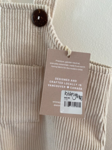 *New* Cream Corduroy Overalls 2/3T (Retail $60), Kids 2T