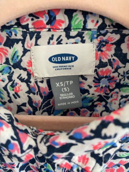 Floral Collared Shortsleeved short romper (5) , Kids 5/5T (extra small)