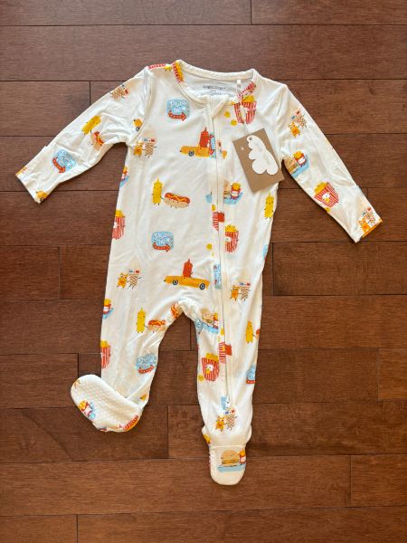 Angel Dear Zipper Footie - Fun Food, Kids 9 Month (6-9M)