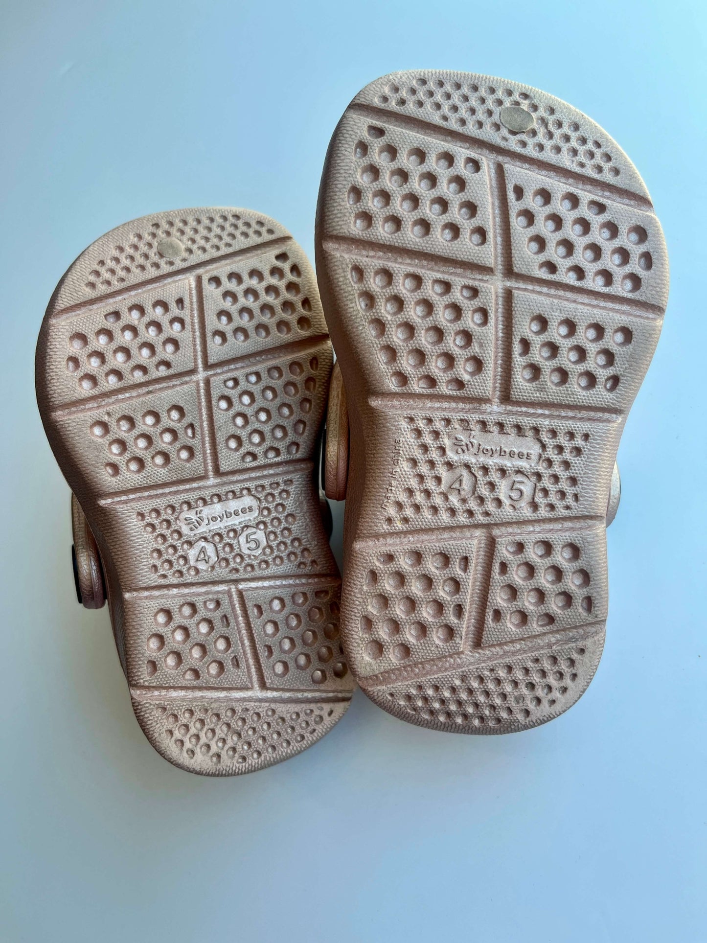 Joybees Kids Active Clog- Graphic Metallic Rose Gold - MSRP $39.99, Shoes 5 (Walkers:12-24 mth)