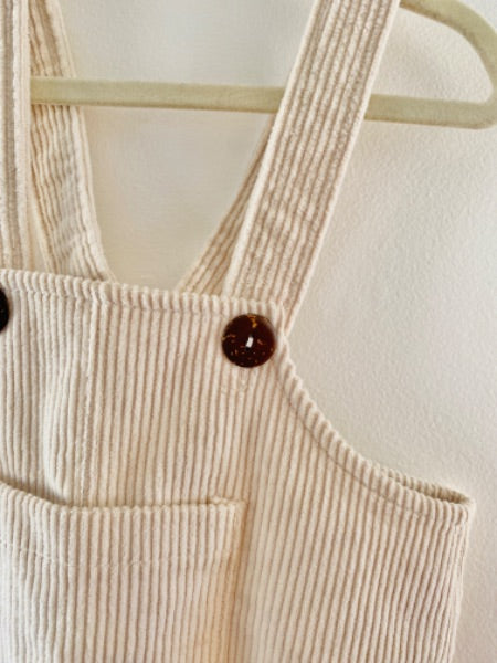 *New* Cream Corduroy Overalls 2/3T (Retail $60), Kids 2T