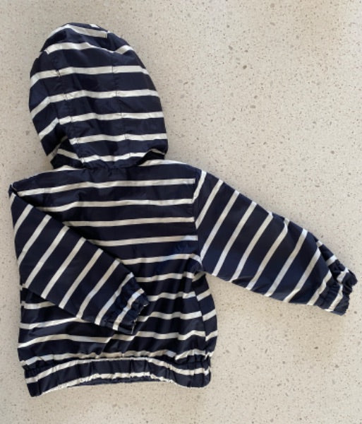 Navy striped Lightweight Pullover Jacket (3T) , Kids 3T