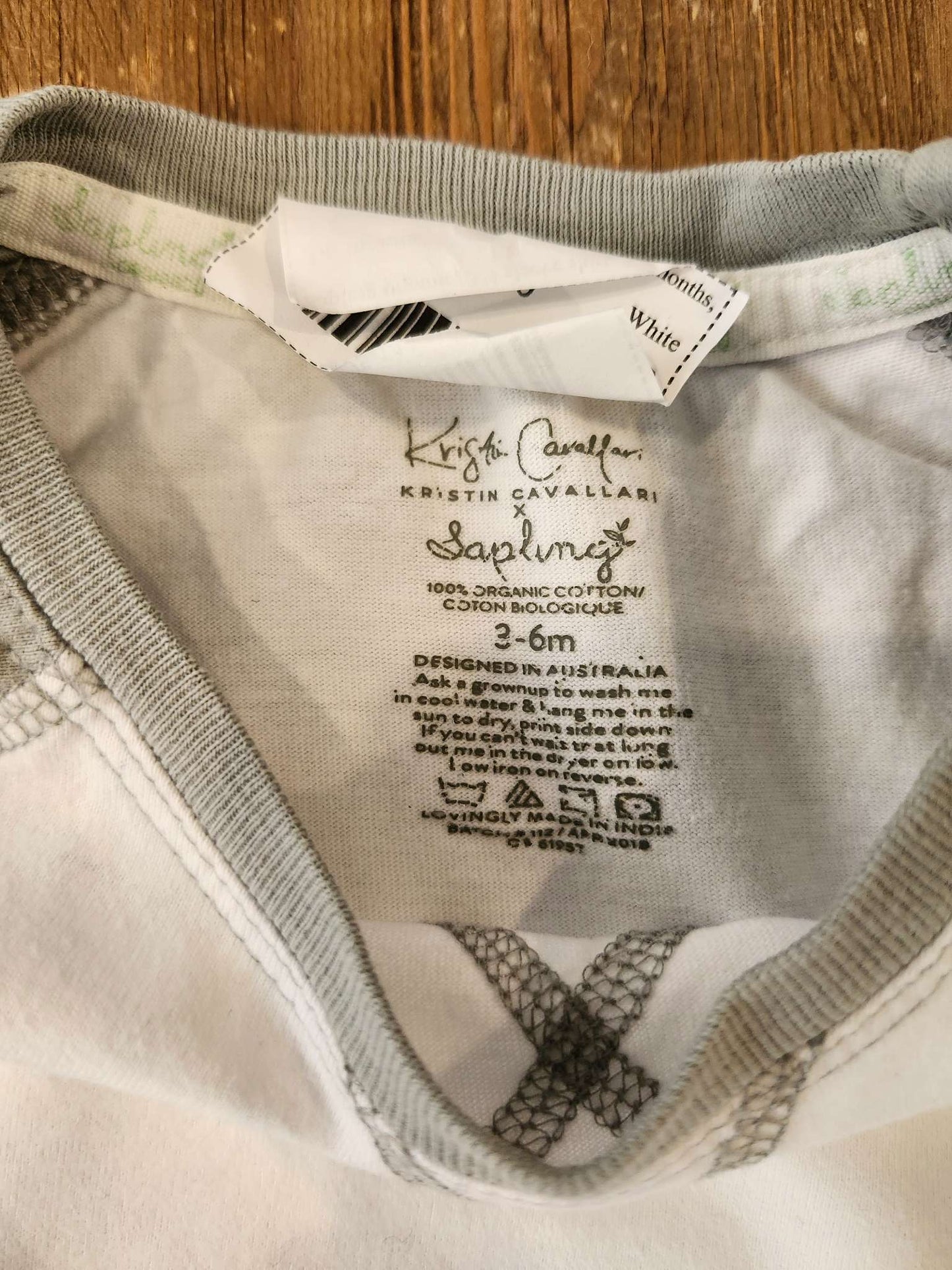 Sapling organic, 3/4 sleeve shirt, 3-6 months, EUC, Kids 6 Month (3-6M)