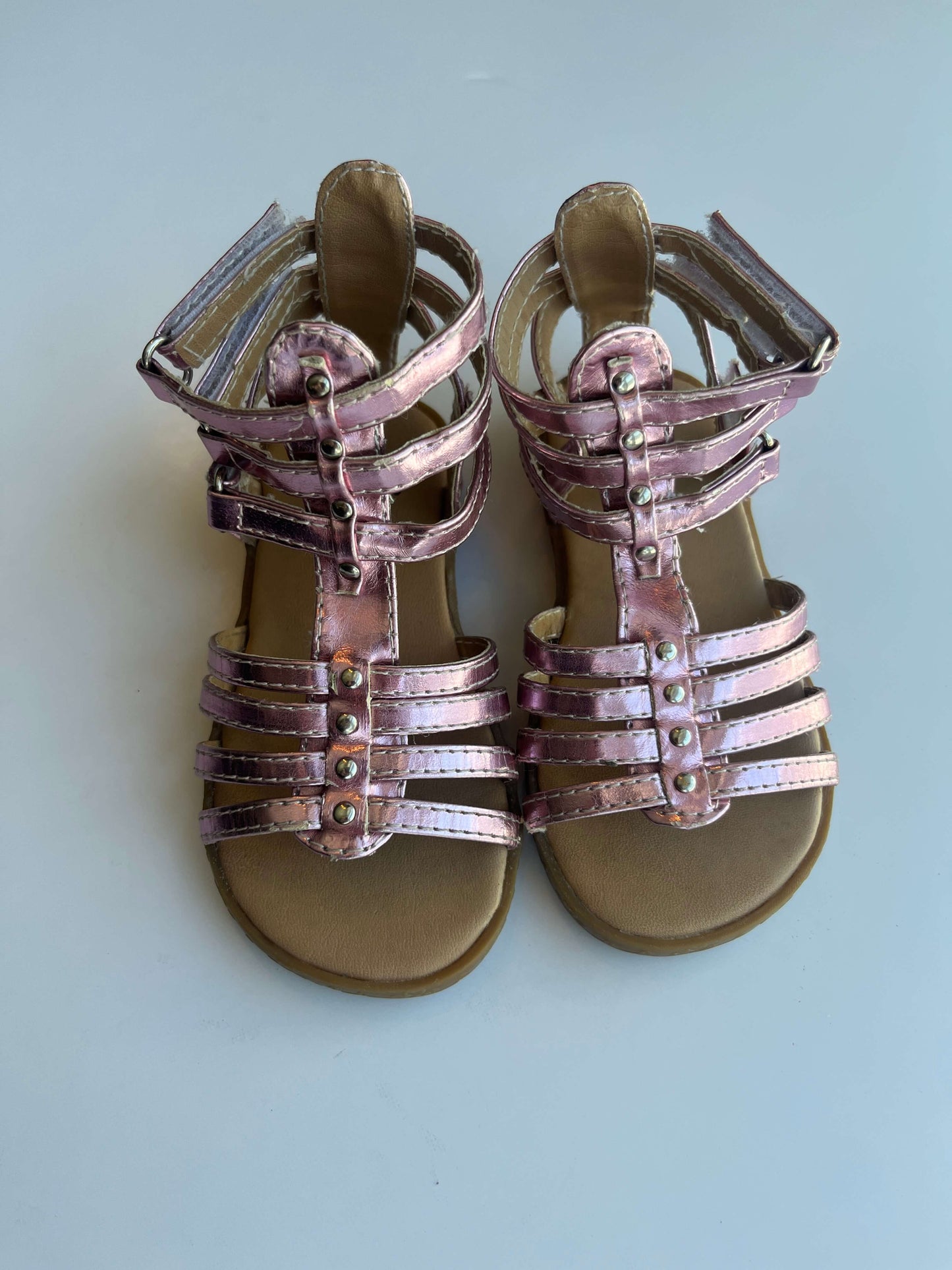 Madelyn Gladiator Sandal - Metallic Pink (Size 6), Shoes 6 (Walkers:12-24 mth)