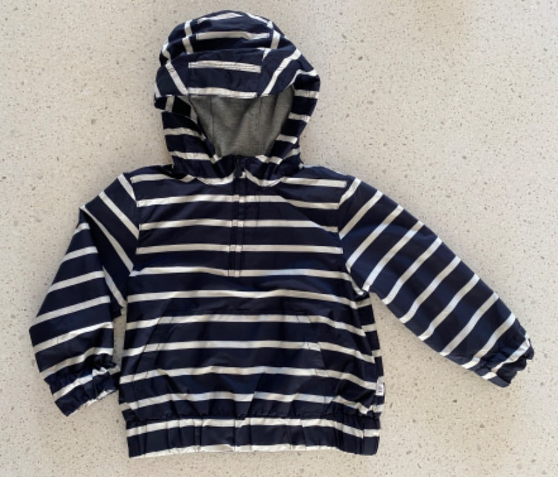 Navy striped Lightweight Pullover Jacket (3T) , Kids 3T