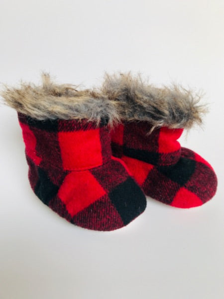 Indigo Baby Plaid Booties, Shoes 4 (Baby: 0-12 mth)