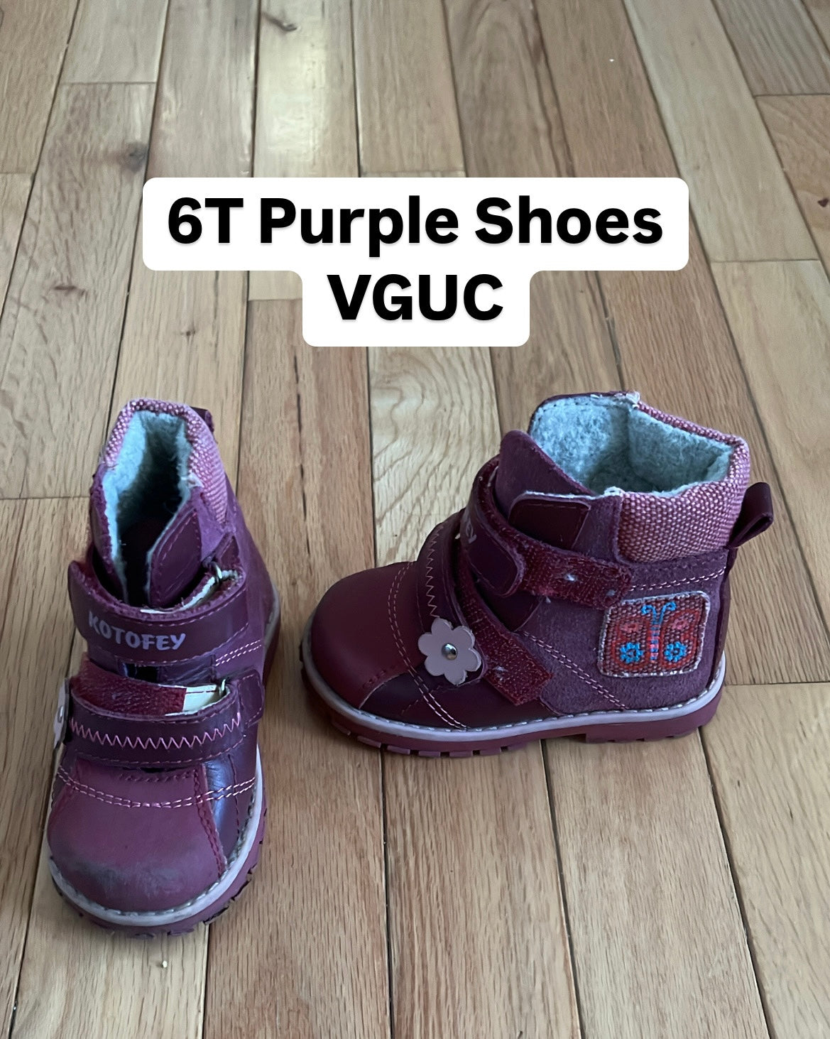 6T Purple Hightop Shoes, Shoes 6 (Walkers:12-24 mth)