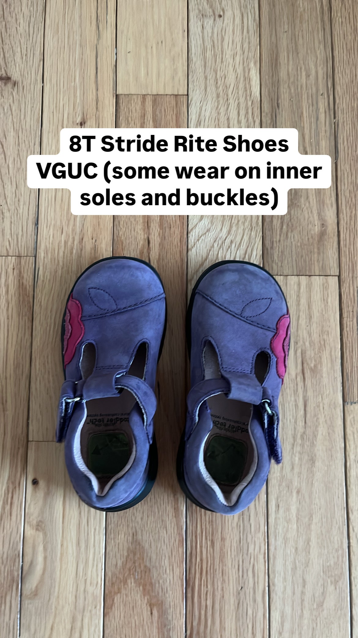 8T Stride Rite Purple Shoes, Shoes 6 (Walkers:12-24 mth)
