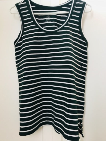 NWT Movemama Green Stripe Zip Nursing Tank Top, Retails $63.00, Maternity S (4-6)
